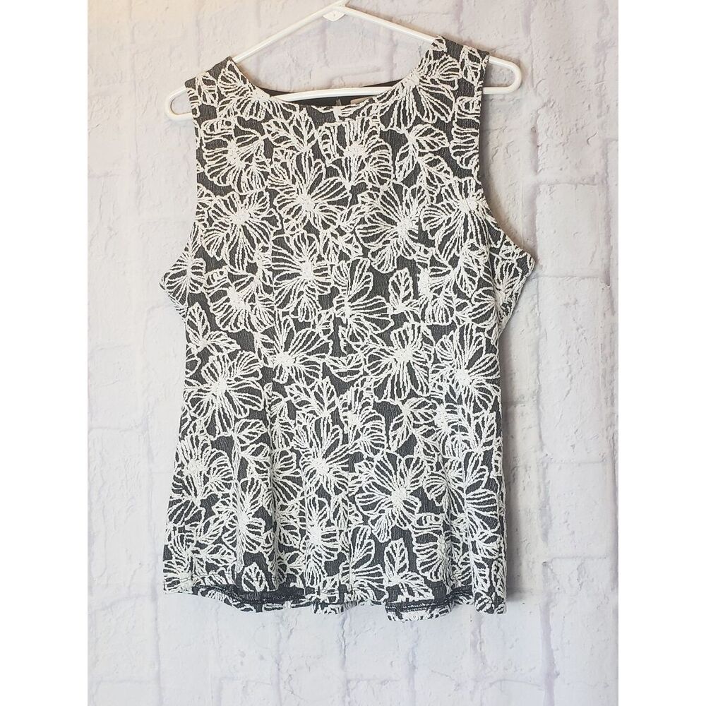 ANTHRO VANESSA VIRGINIA Petra Jacquard Peplum Top Large